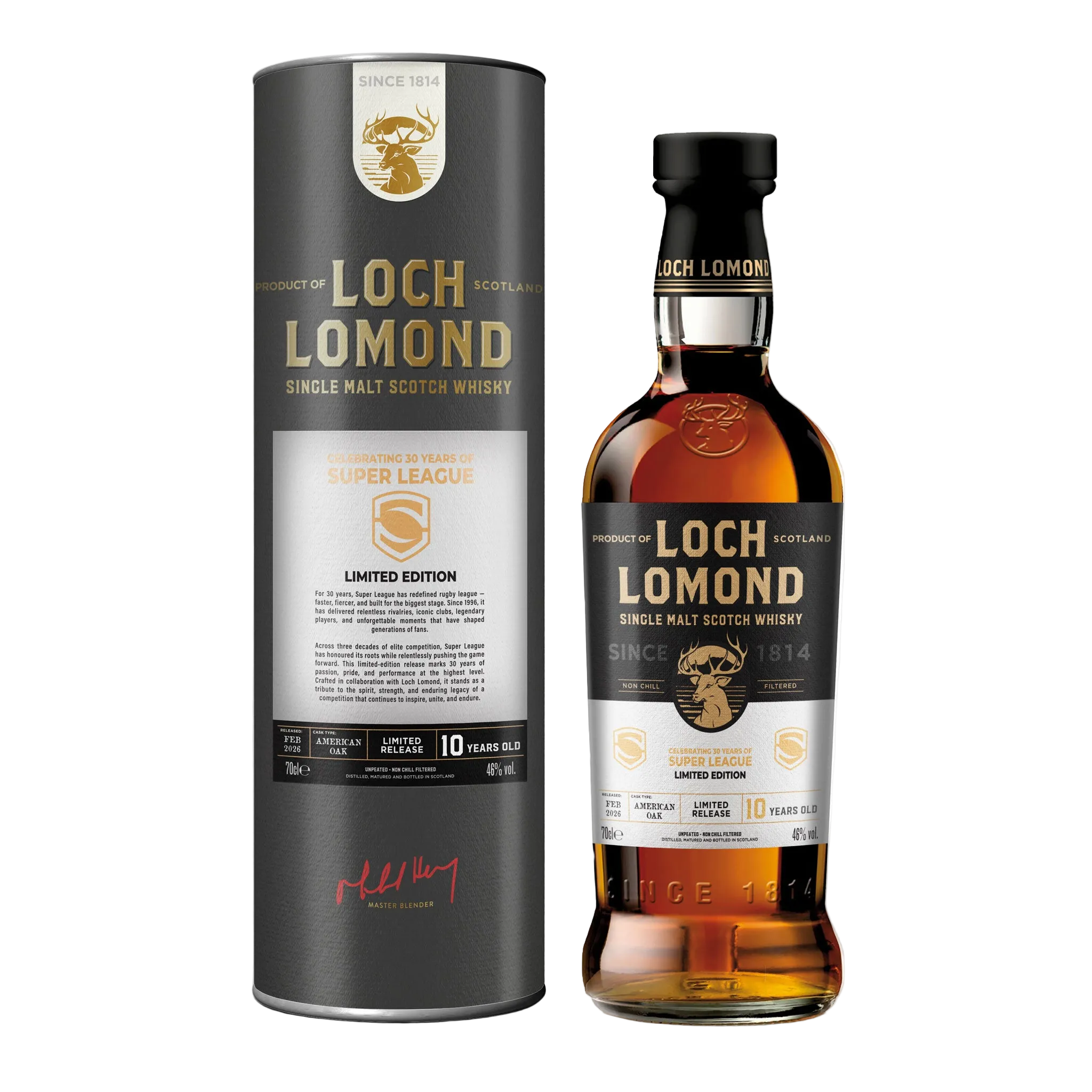 Loch Lomond 10 Year Old Single Malt Scotch Whisky – Super League 30th Anniversary (Limited Edition)