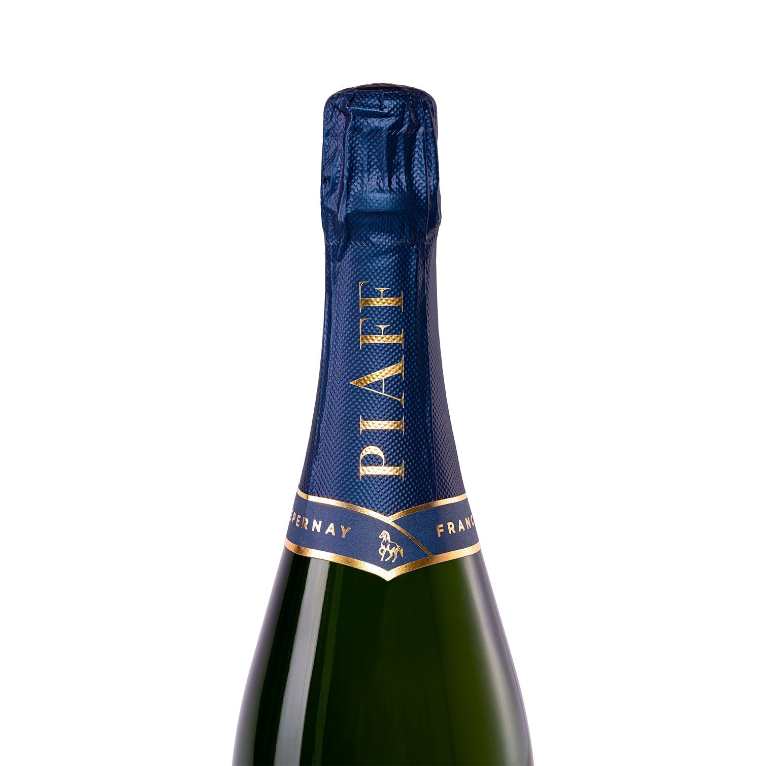 top of Blanc de Blancs champagne bottle