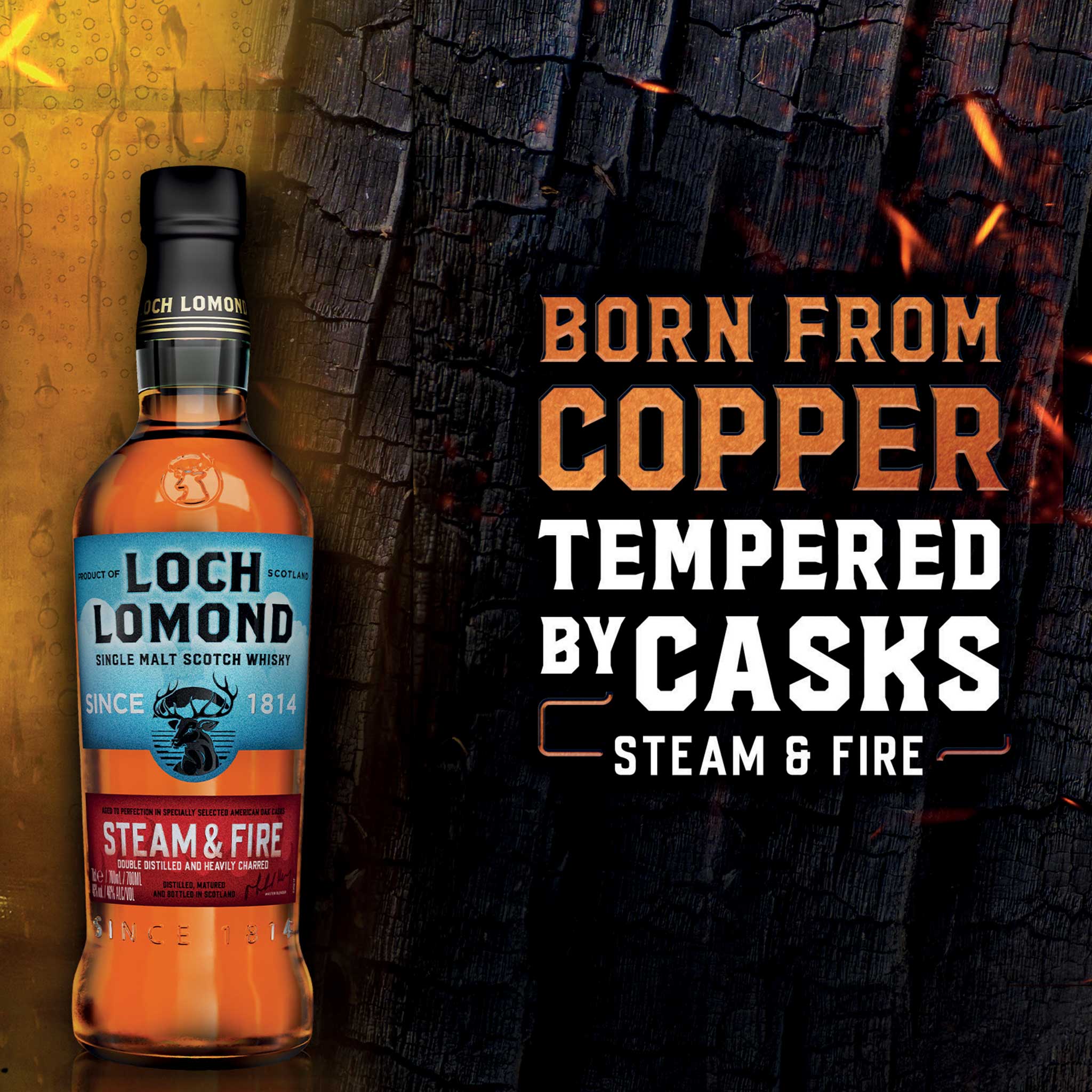 Steam & Fire Whisky & Glass Gift Set | Loch Lomond Whiskies