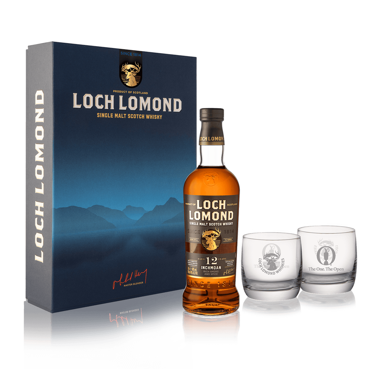 Loch Lomond 12 Year Old Inchmoan Whisky &amp; Glass Box Set (70cl)