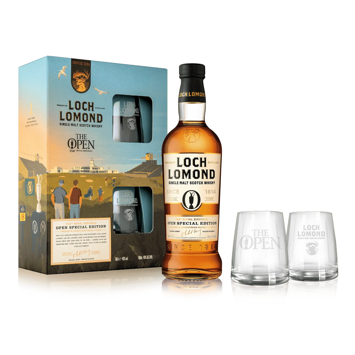 2026 Open Special Edition Glass Set | Loch Lomond Whiskies