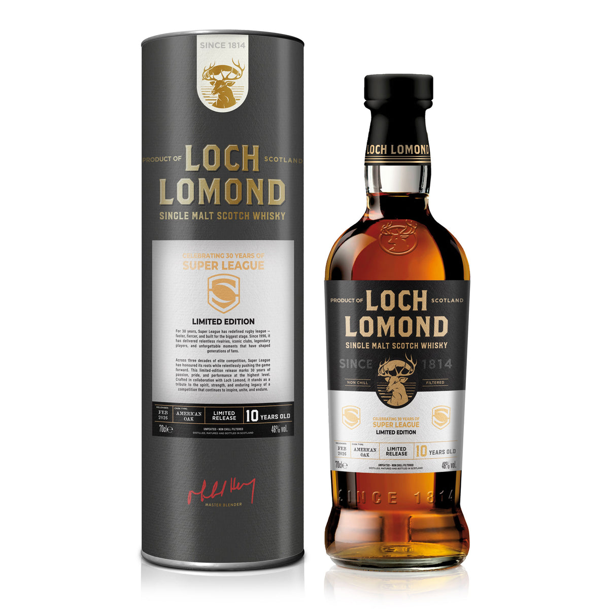 Loch Lomond 10 Year Old Single Malt Scotch Whisky – Super League 30th Anniversary (Limited Edition)