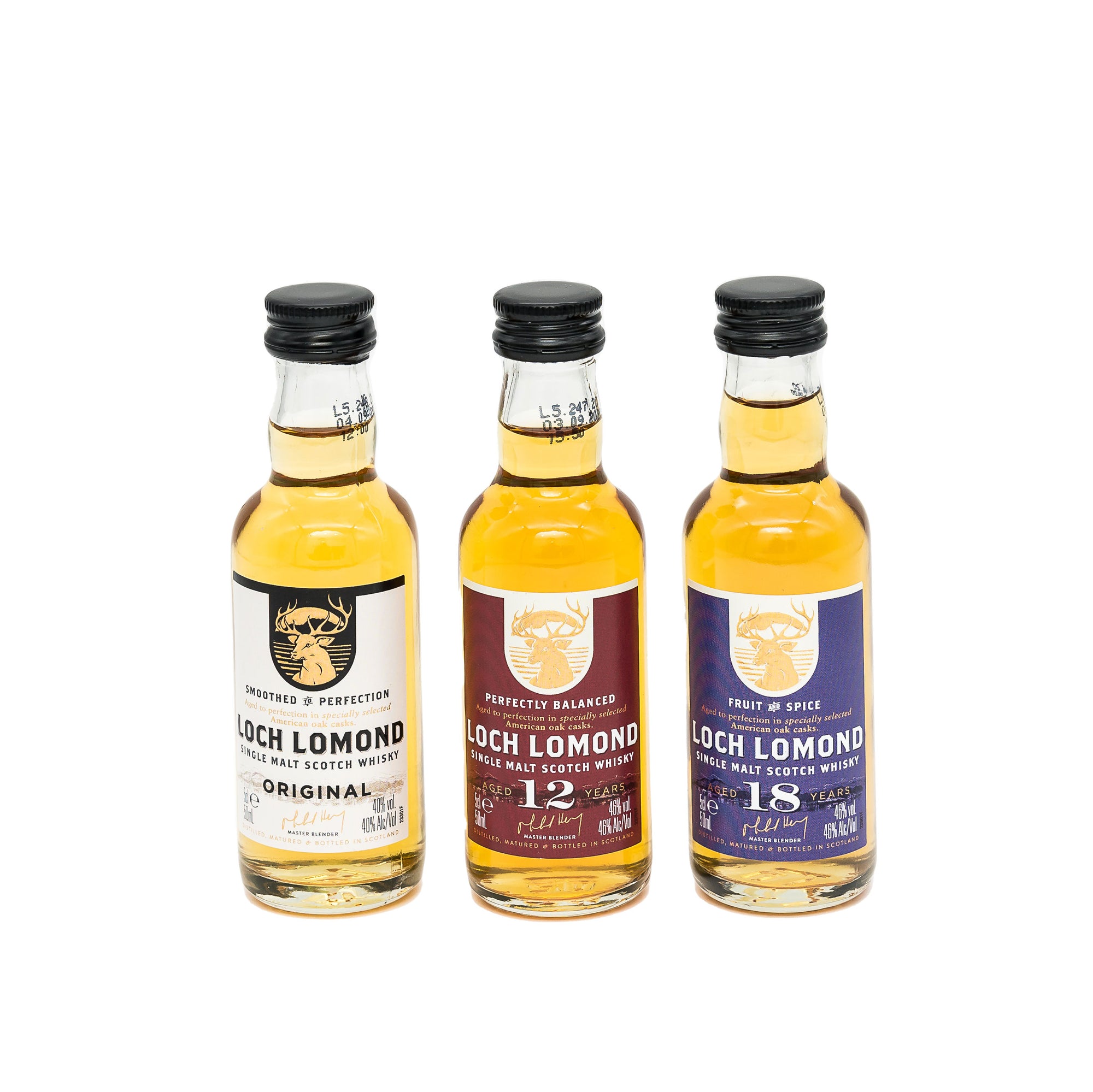 Loch Lomond Original, 12 & 18 Year Old Whisky Tasting Gift Set (3x5cl)