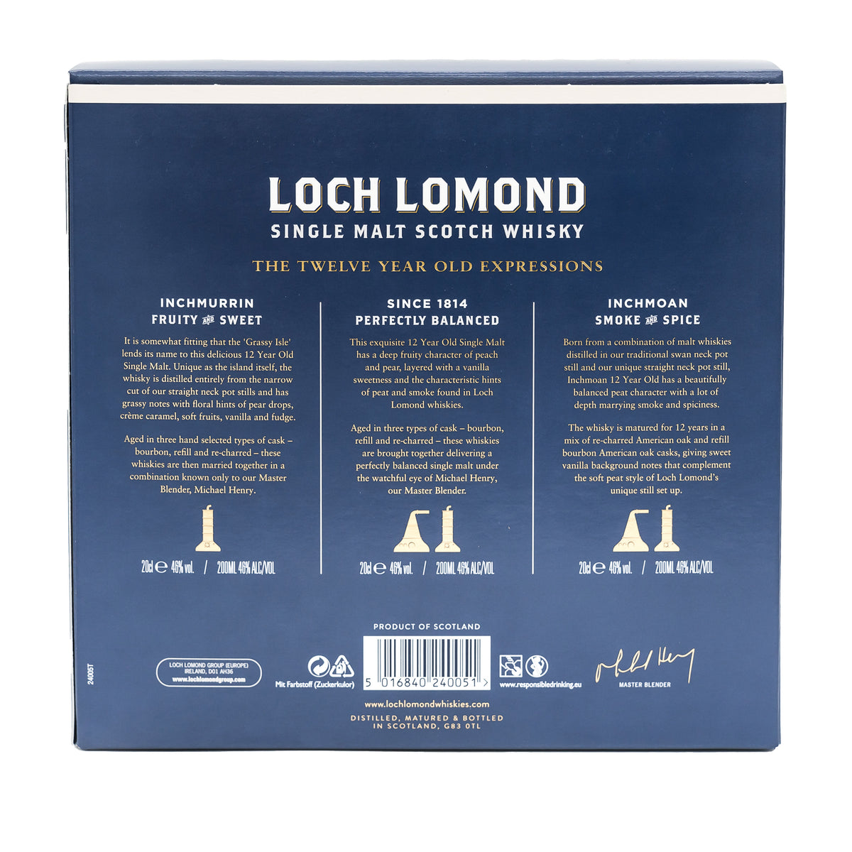 Loch Lomond 12 Year Old Whisky Miniatures Gift Set (3x5cl)