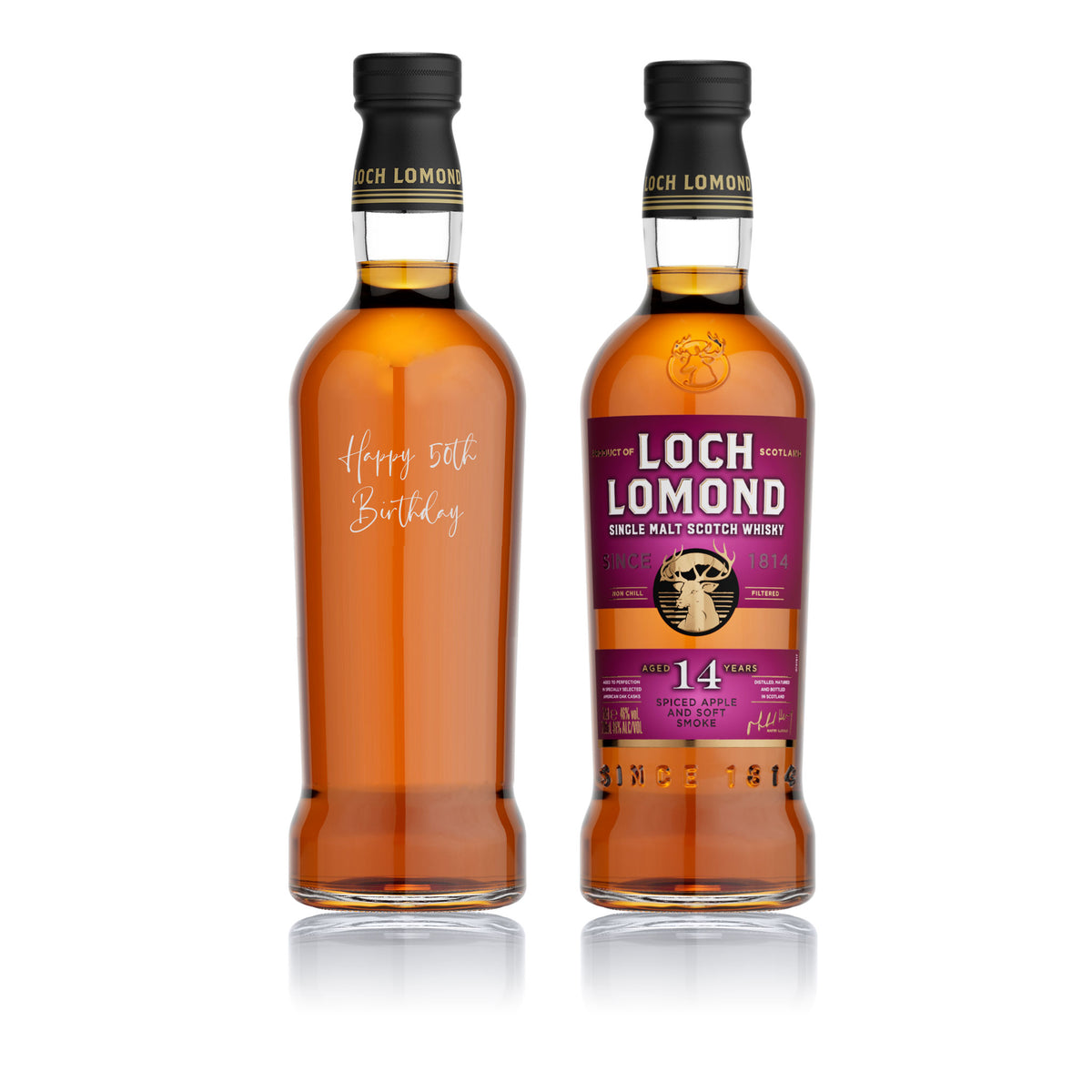 Loch Lomond 14 Year Old Single Malt with Engraved Personalised Bottle