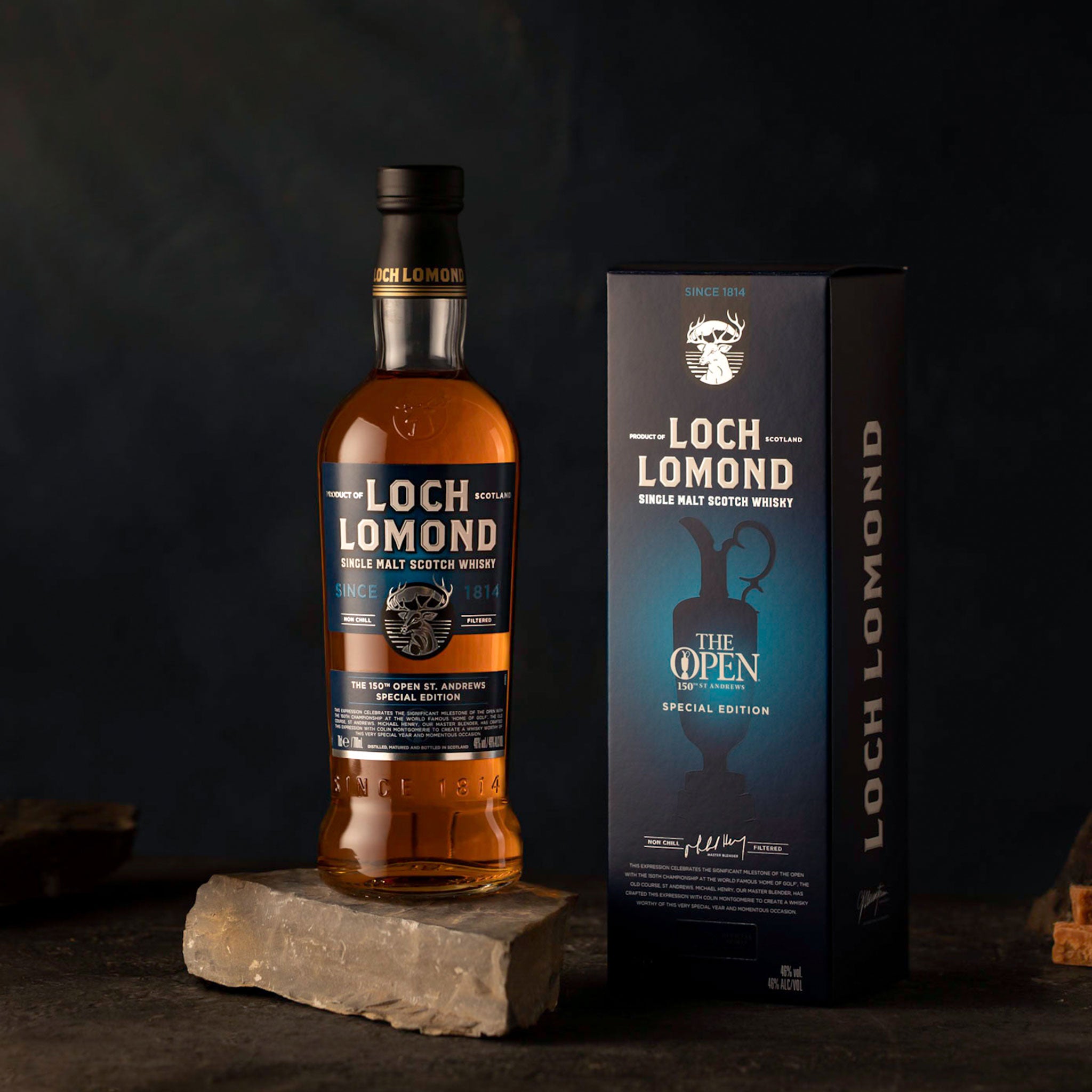 Loch Lomond Open Special Edition 2022 bottle and  carton